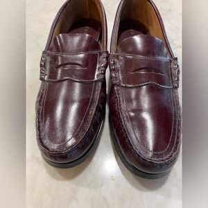 Town Craft Brown leather Slip On Penny Loafer Sz 9.5D